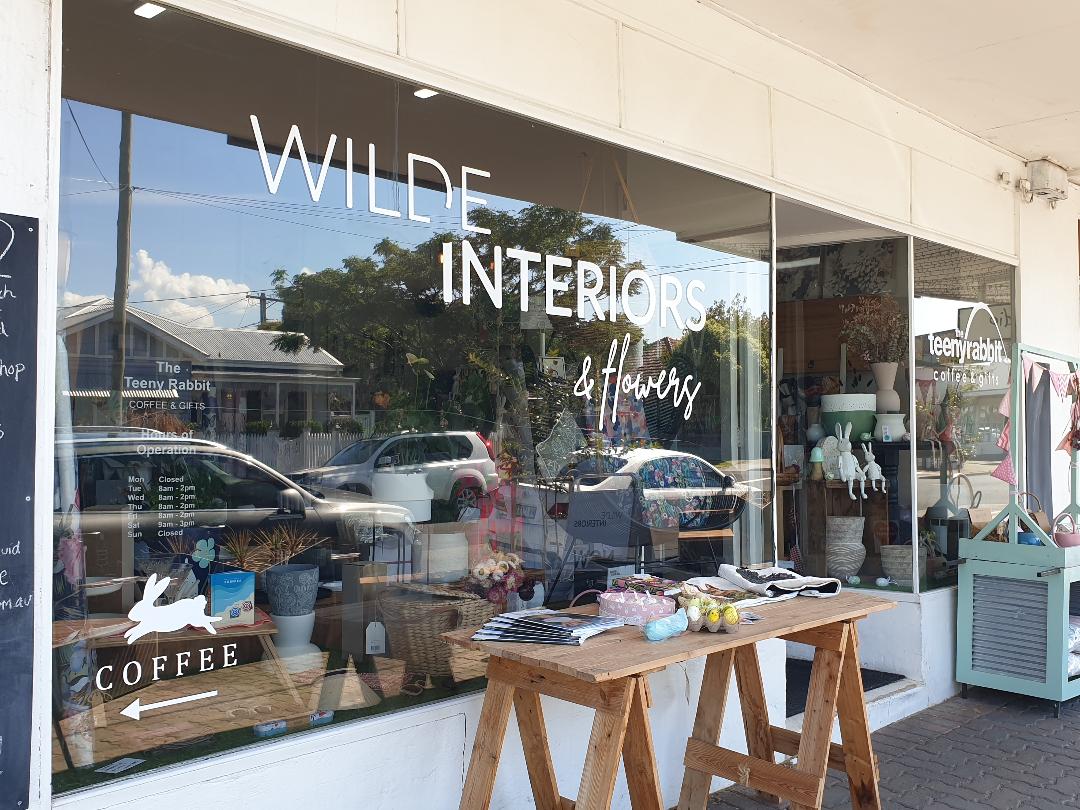 The shop front of Wilde Interiors gift store